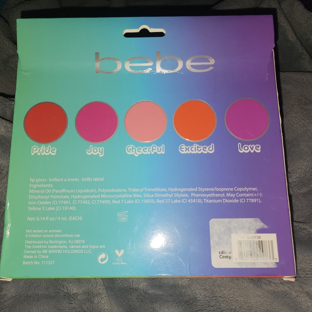 Bebe New Pride Lip Set ,5 Lip colors included - Picture 3 of 4